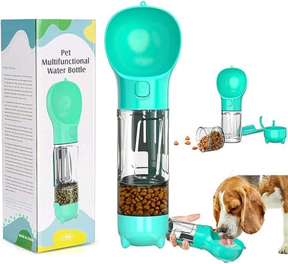🐾💧4-in-1 Dog Water Bottle 🐶 500ML Portable Pet Water Dispenser