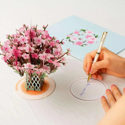 💌2-in-1 Gift & Décor for Every Moment🌸3D Flower Bouquet Pop Up Card