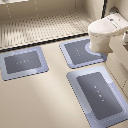 Three-piece non-slip bathroom mat set