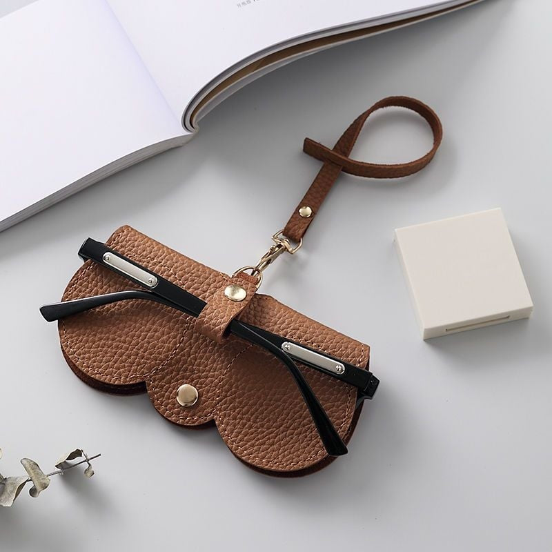✨Bolsa para gafas de sol de cuero sintético suave👓️
