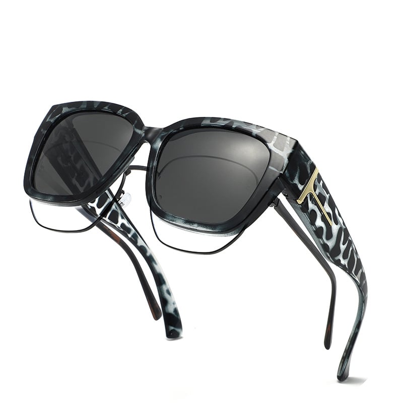 Mirrored Sunglasses Polarized Fit Over Glasses for Women Men for Driving