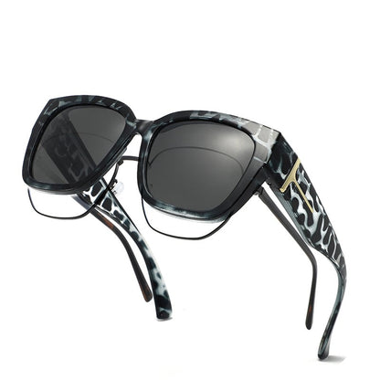 Mirrored Sunglasses Polarized Fit Over Glasses for Women Men for Driving