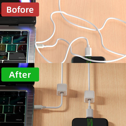 🔥Magnetic cable organizer, simple and secure adhesive cable management.