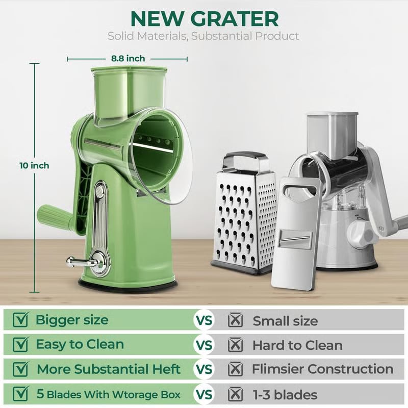 Rotary Cheese Grater with Handle