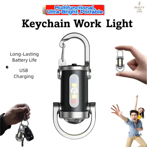 Rechargeable Mini Keychain Flashlight🌟Super Bright