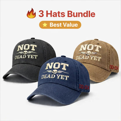 💥Up to 50% Off! 🧢NOT DEAD YET Veteran Dad Hat
