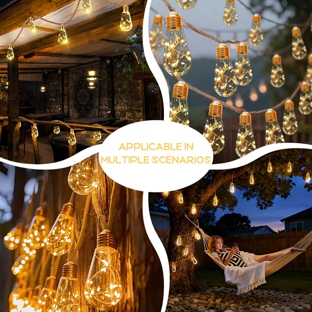 ✨ Guirnalda de luces solares - 5,5 m - 10 LED