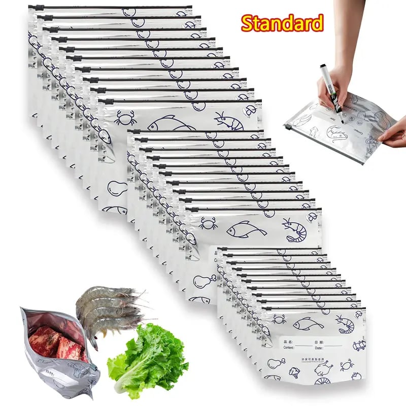 (30pcs )Reusable Aluminum Foil Sealable Storage Bags