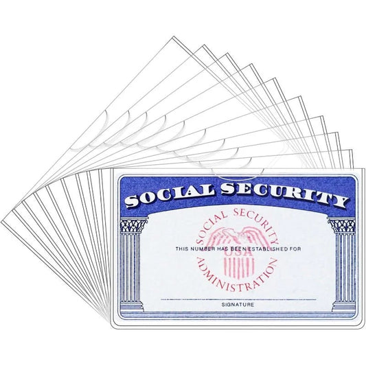Fundas transparentes de PVC para tarjetas