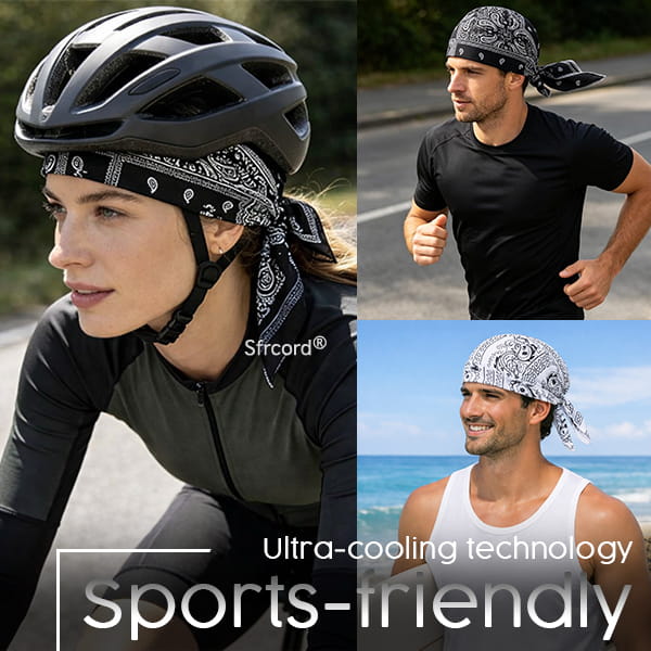 Outdoor Paisley Cooling Headscarf Cap