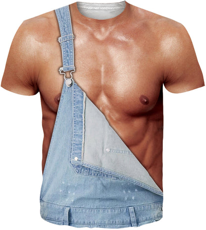 3D Muscle Fake Muscle T-Shirt