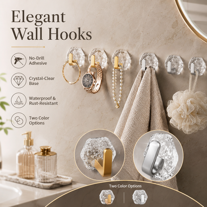 10PCS Modern Hexagon Adhesive Hooks