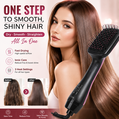 🔥Limited Time-49% OFF🔥2 in 1 Comfort Comb Design Multifunctional Hair Dryer, Fast Drying Hair Styling Tool, Hairdressing Comb Hot Air Brush, Makeup Products, Hair Straightener Comb