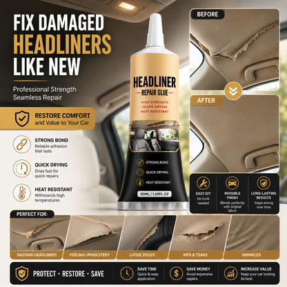 🚗 Waterproof Car Headliner Repair Glue