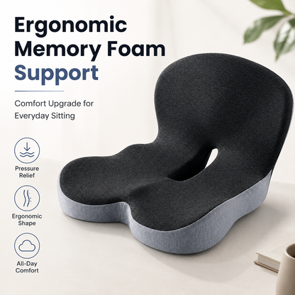 🔥Sitting all day? This cushion can instantly relieve pressure on your back and tailbone.