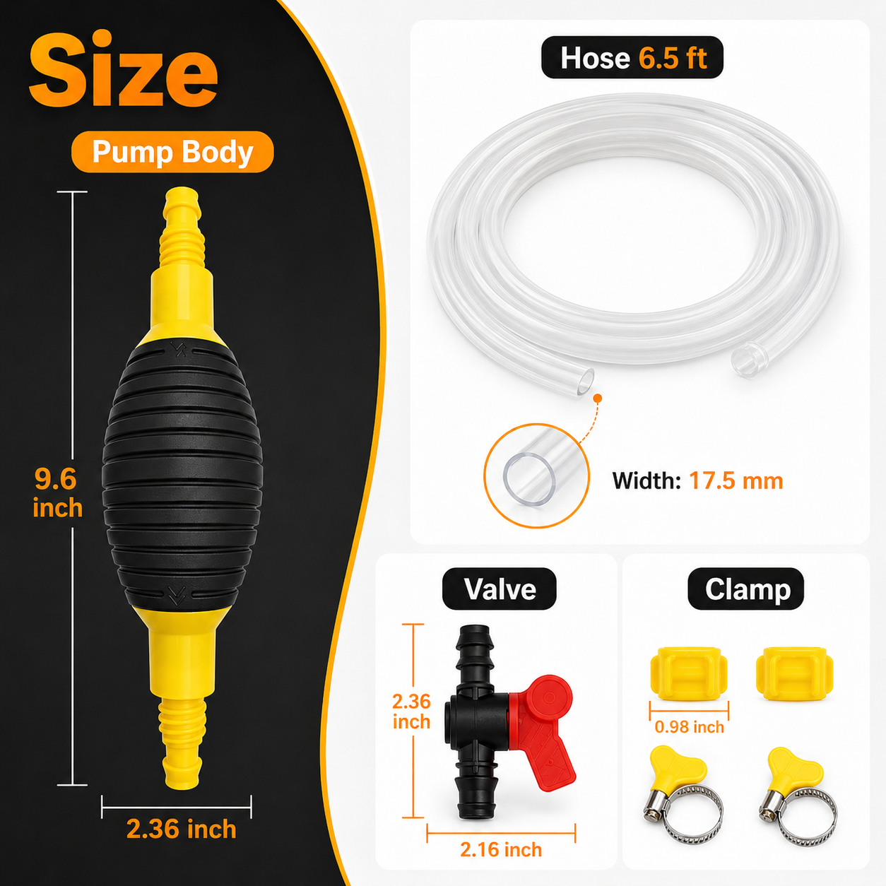 🔥LAST DAY 55% OFF🔥 Portable Manual Siphon Pump with 6.5 ft Hose