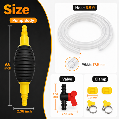 🔥LAST DAY 55% OFF🔥 Portable Manual Siphon Pump with 6.5 ft Hose