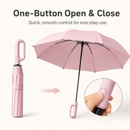 📢📢50% OFF !!☔Portable Automatic Folding Umbrella-Windproof Waterproof with Loop Buckle