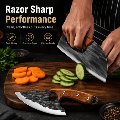 🔧New Upgrade-Forged Butcher Knife Set