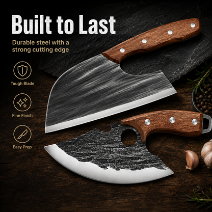 🔧New Upgrade-Forged Butcher Knife Set