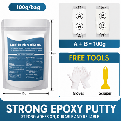 💥SAVE 50% NOW🏠Steel Reinforced Epoxy Repair Putty — Universal Glue for Metal, Wood, Plastic