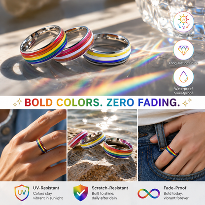 Handmade Vibrant LGBTQ Pride Rings 🌈