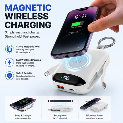 🔋 3-in-1 Magnetic Power Bank 10000mAh