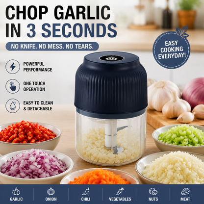 🔥50% off on the last day| 😩 Still Chopping Garlic by Hand? Household Electric Garlic Crusher