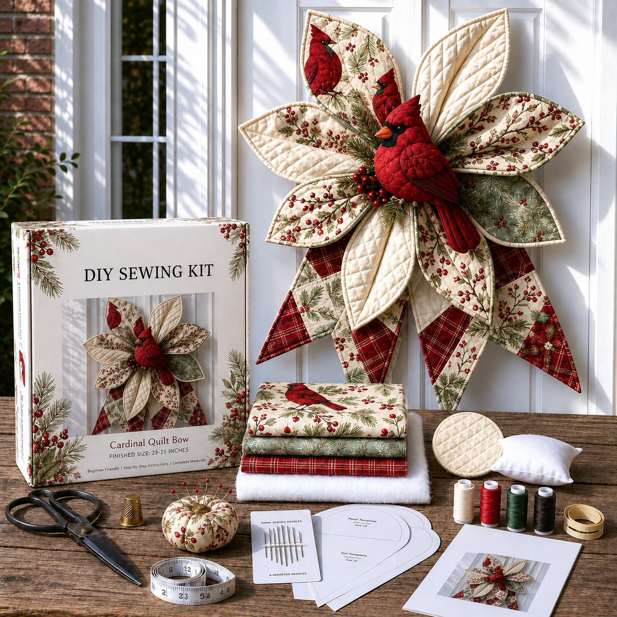 Large Patchwork Bow Sewing Kit
