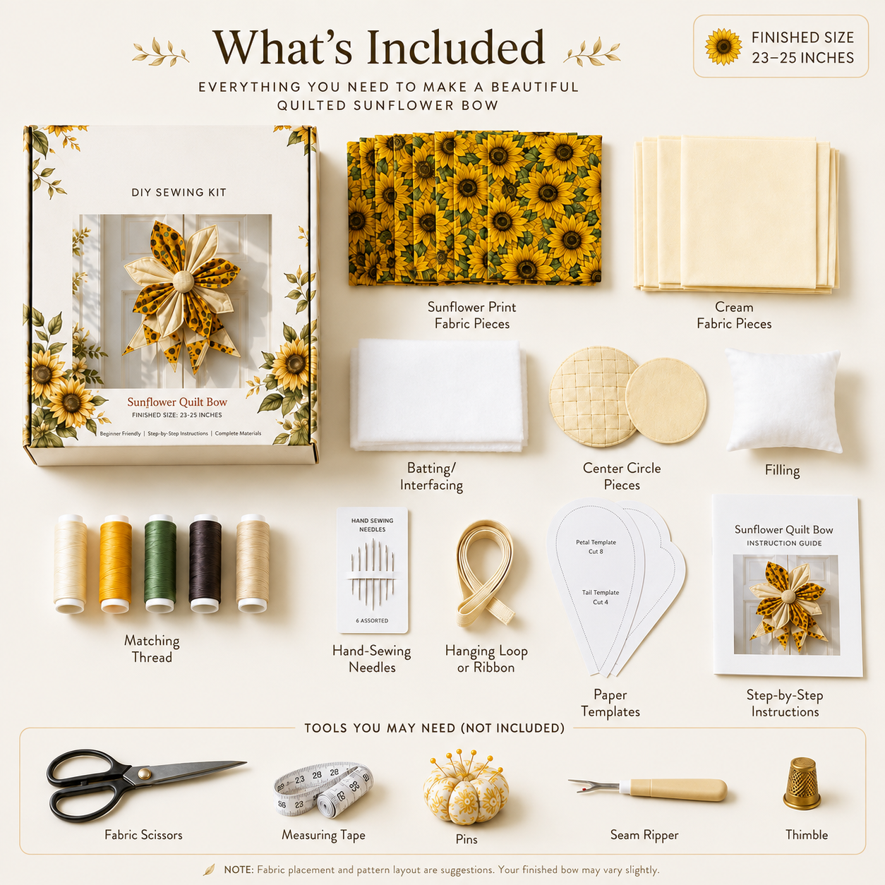 Large Patchwork Bow Sewing Kit