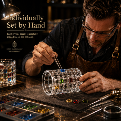 Artisan Colored Crystal Whiskey Glass