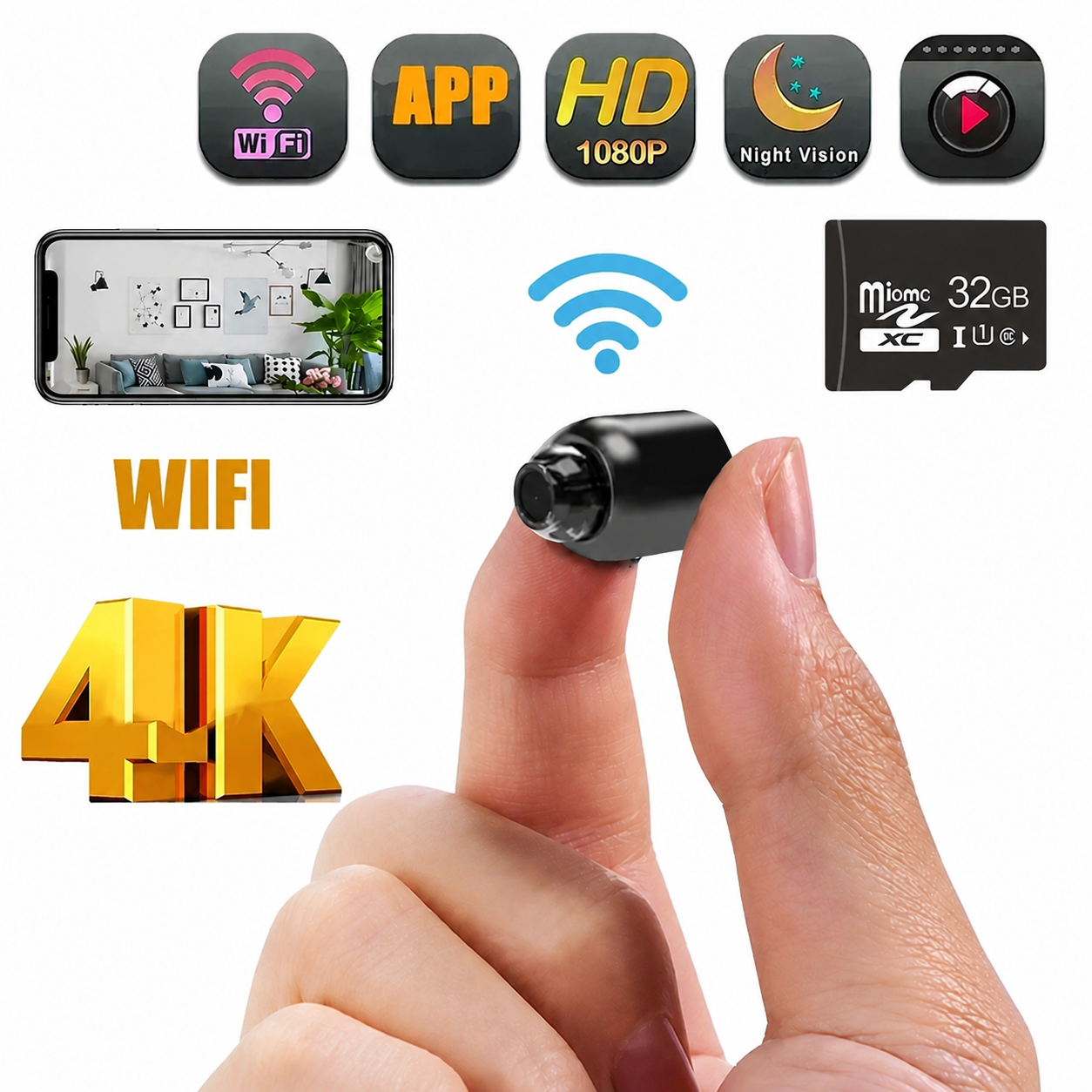Mini Wireless 1080P Clear Night Vision Wireless Hidden Cameras