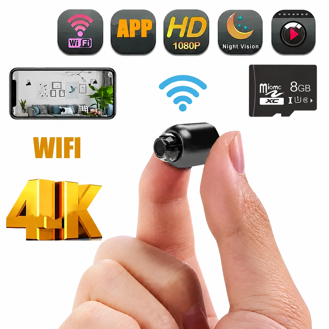 Mini Wireless 1080P Clear Night Vision Wireless Hidden Cameras