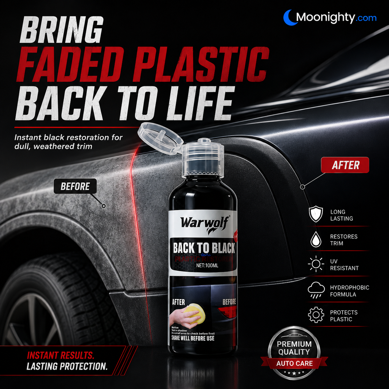 Professional Plastic Reviver for Cars