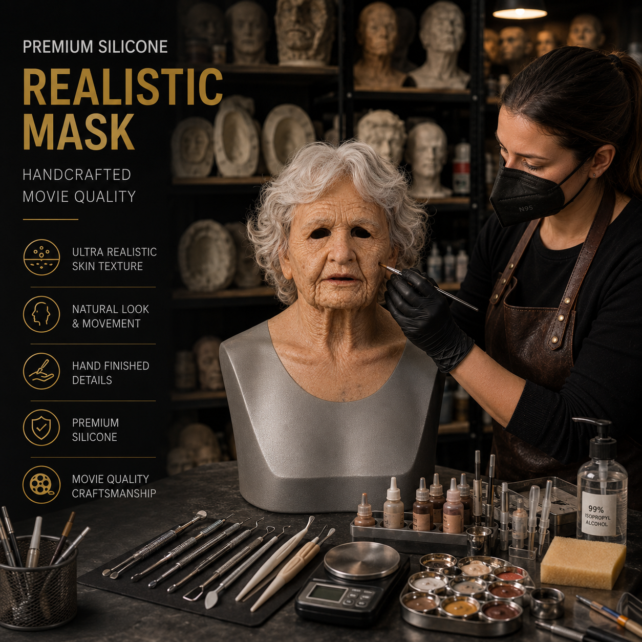 Limited Edition - Realistic Full Head Silicone Mask