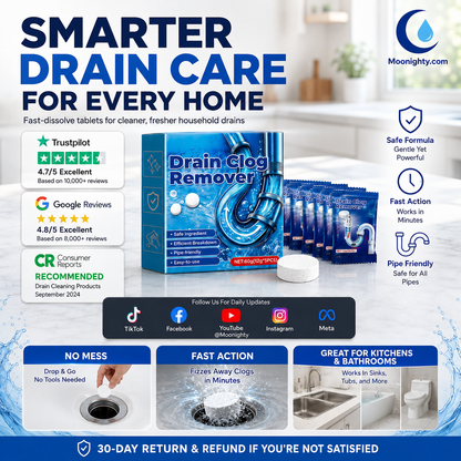 Effervescent Drain Clog Remover Tablets