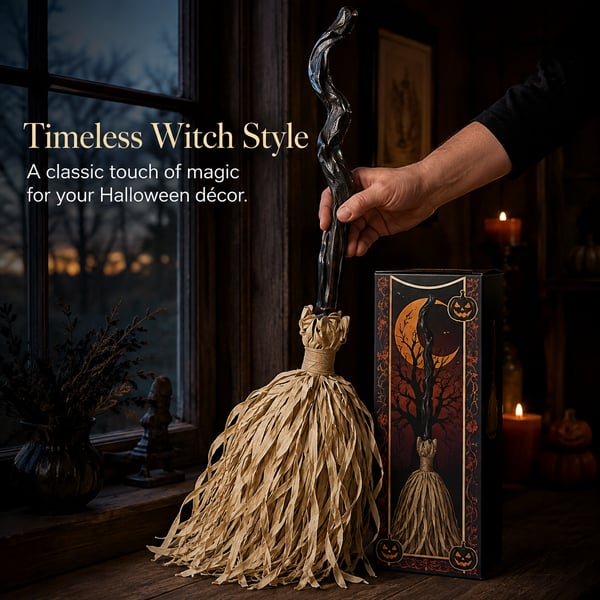 Animated Moving Witch Broom⭐Light‑Sound‑Motion