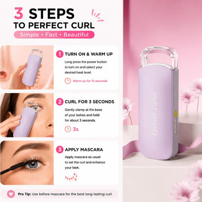 🔥LAST DAY 49% OFF-Rechargeable Electric Heated Eyelash Curler - Perfect Lash Curl in Seconds 👁️✨