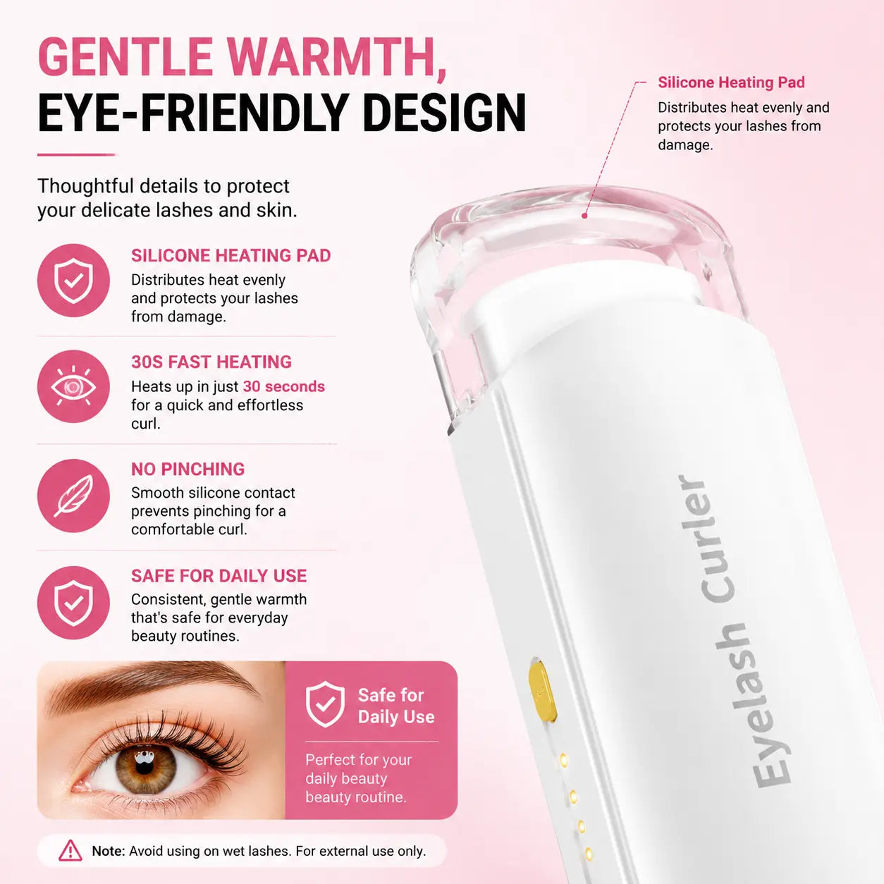 🔥LAST DAY 49% OFF-Rechargeable Electric Heated Eyelash Curler - Perfect Lash Curl in Seconds 👁️✨