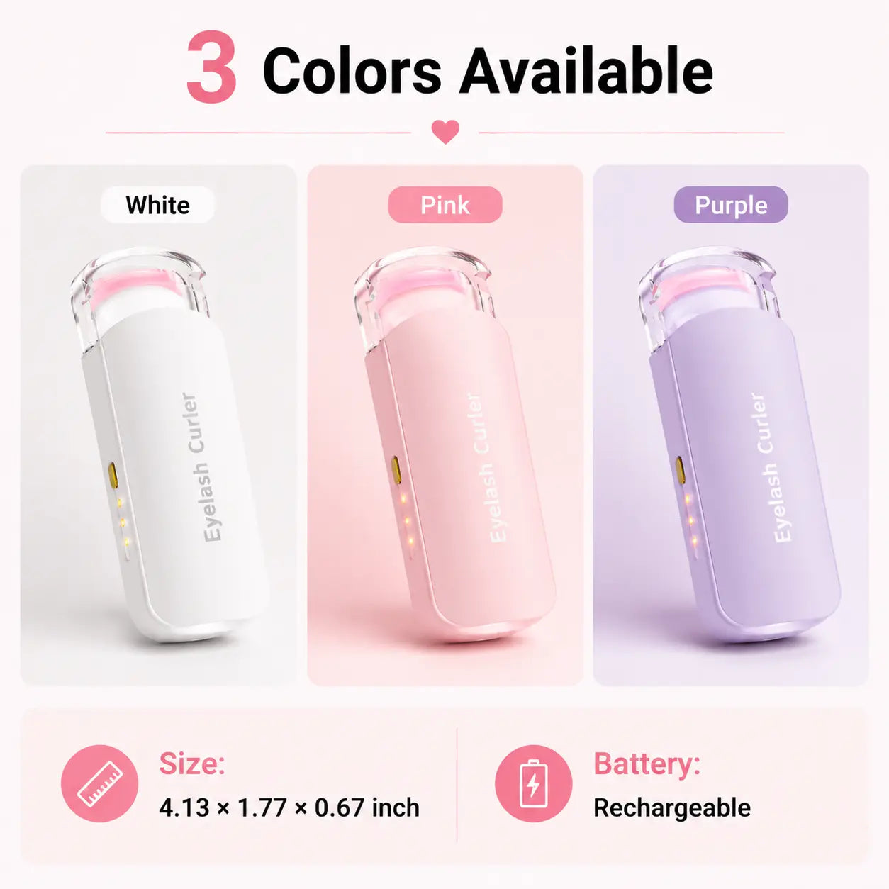🔥LAST DAY 49% OFF-Rechargeable Electric Heated Eyelash Curler - Perfect Lash Curl in Seconds 👁️✨