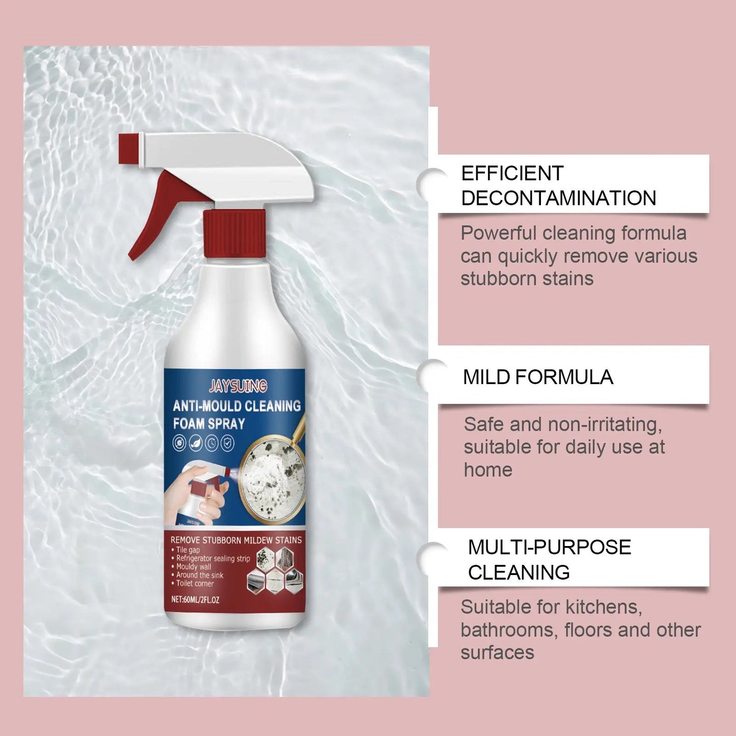 📢📢BUY 1 GET 1 FREE ⏰Magic anti-mildew magic!🌟Anti-Mould Cleaning Foam Spray