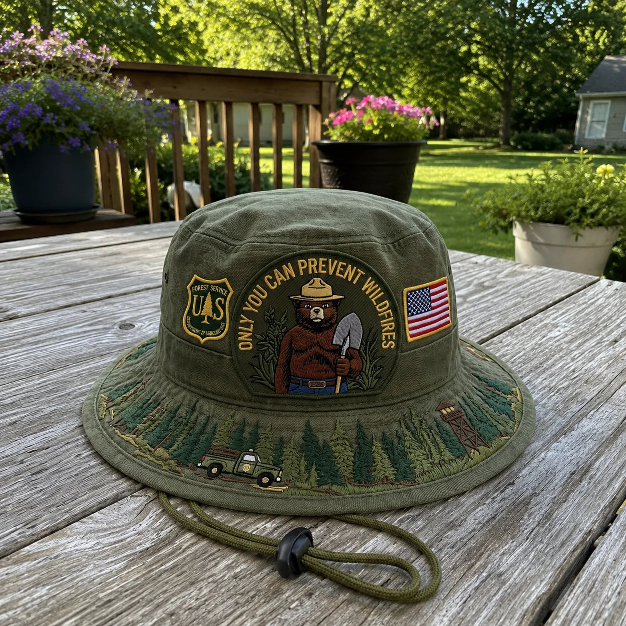 🇺🇸 49% OFF - 🐻Only You Can Prevent Wildfires Boonie Hat🌲