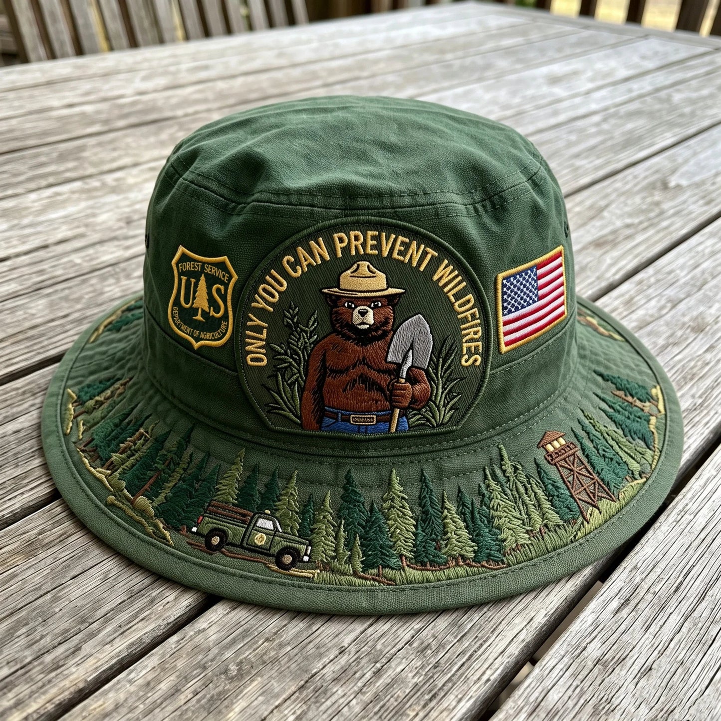 🇺🇸 49% OFF - 🐻Only You Can Prevent Wildfires Boonie Hat🌲