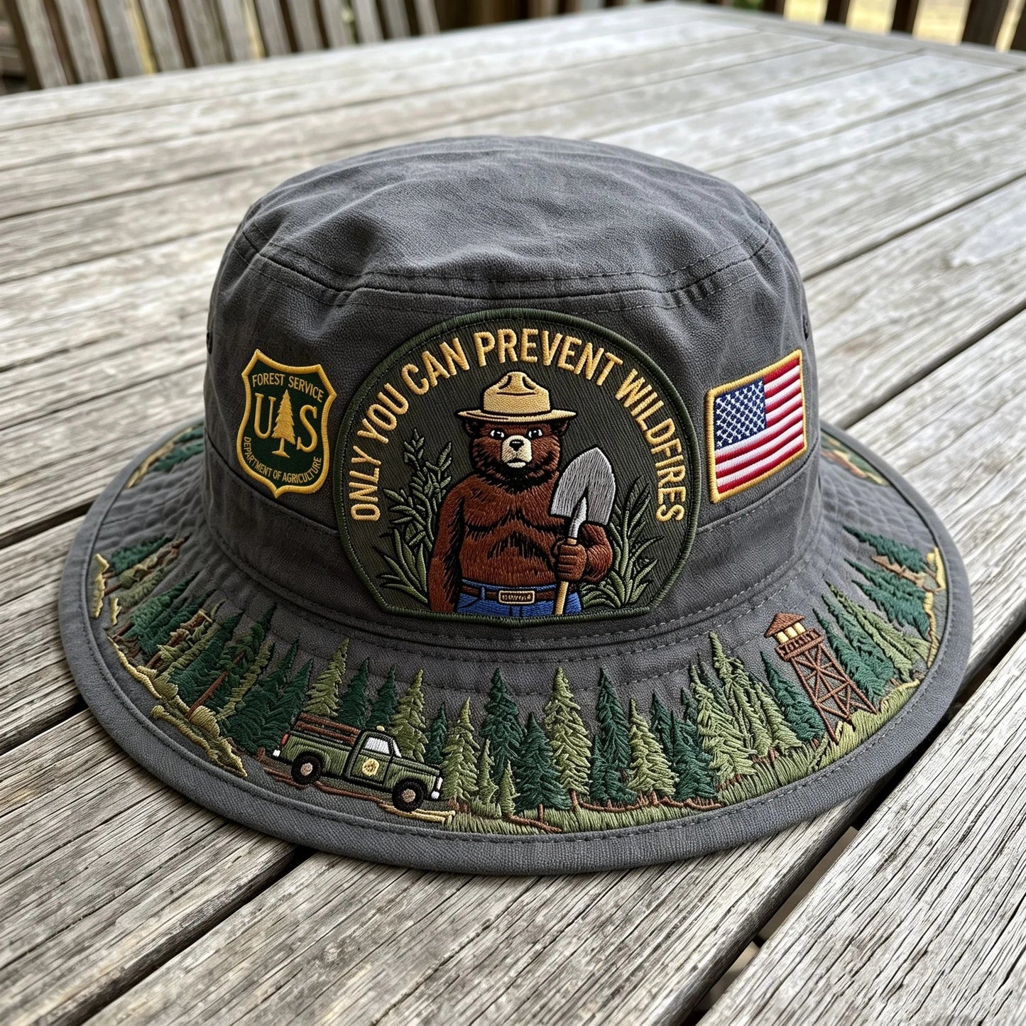🇺🇸 49% OFF - 🐻Only You Can Prevent Wildfires Boonie Hat🌲