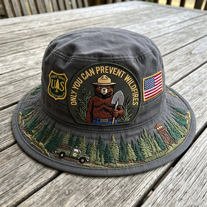 🇺🇸 49% OFF - 🐻Only You Can Prevent Wildfires Boonie Hat🌲