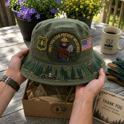 🇺🇸 49% OFF - 🐻Only You Can Prevent Wildfires Boonie Hat🌲