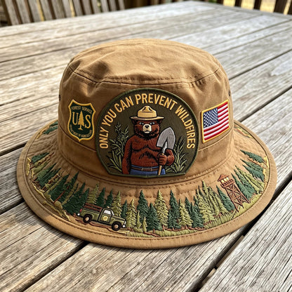 🇺🇸 49% OFF - 🐻Only You Can Prevent Wildfires Boonie Hat🌲