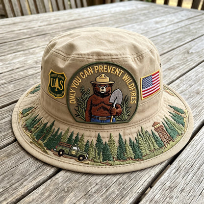 🇺🇸 49% OFF - 🐻Only You Can Prevent Wildfires Boonie Hat🌲