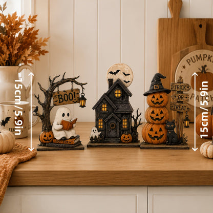 🔥Last Day 49% OFF - 🧙🖤Lighted Halloween Haunted House & Character Figurine Collection