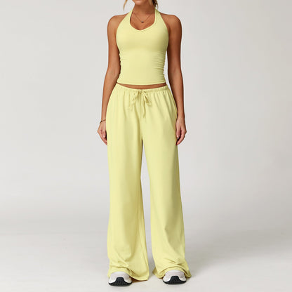 ⚡Hot Sales 49% OFF🔥Women's 2-Piece Athleisure Outfits - Polyester-Silk Fitted Summervibe Sweatsuit